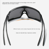 موضة في الهواء الطلق إطار كبير النظارات الشمسية الرجال النساء المتضخم الرياضة حملق بالجملة شاطئ نظارات شمسية ملونة UV400 نظارات - Image 4